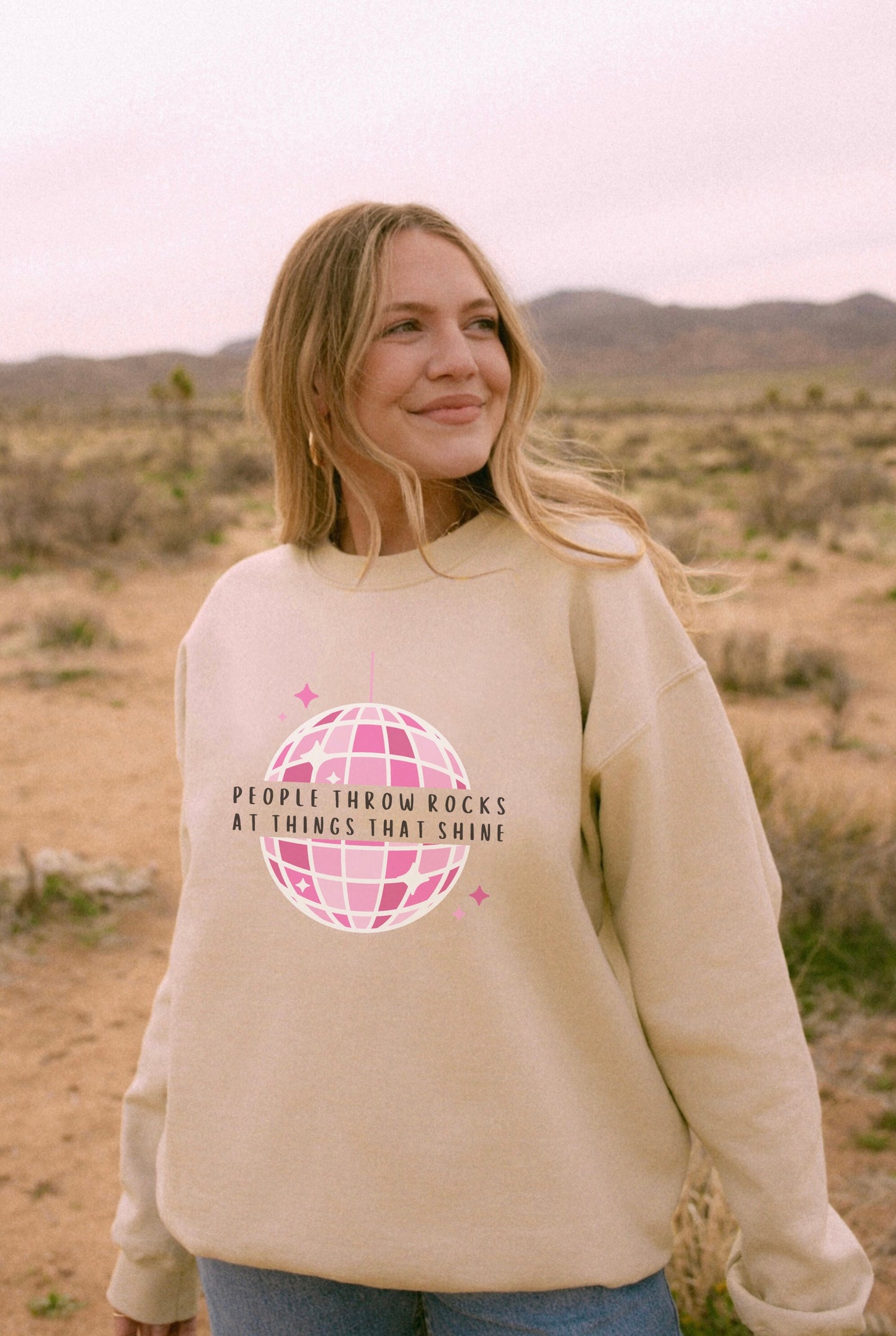 People Throw Rocks At Things That Shine Crewneck