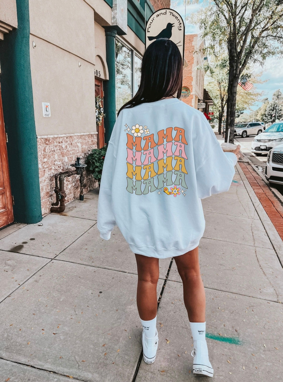 Groovy Mama Back Text Crewneck