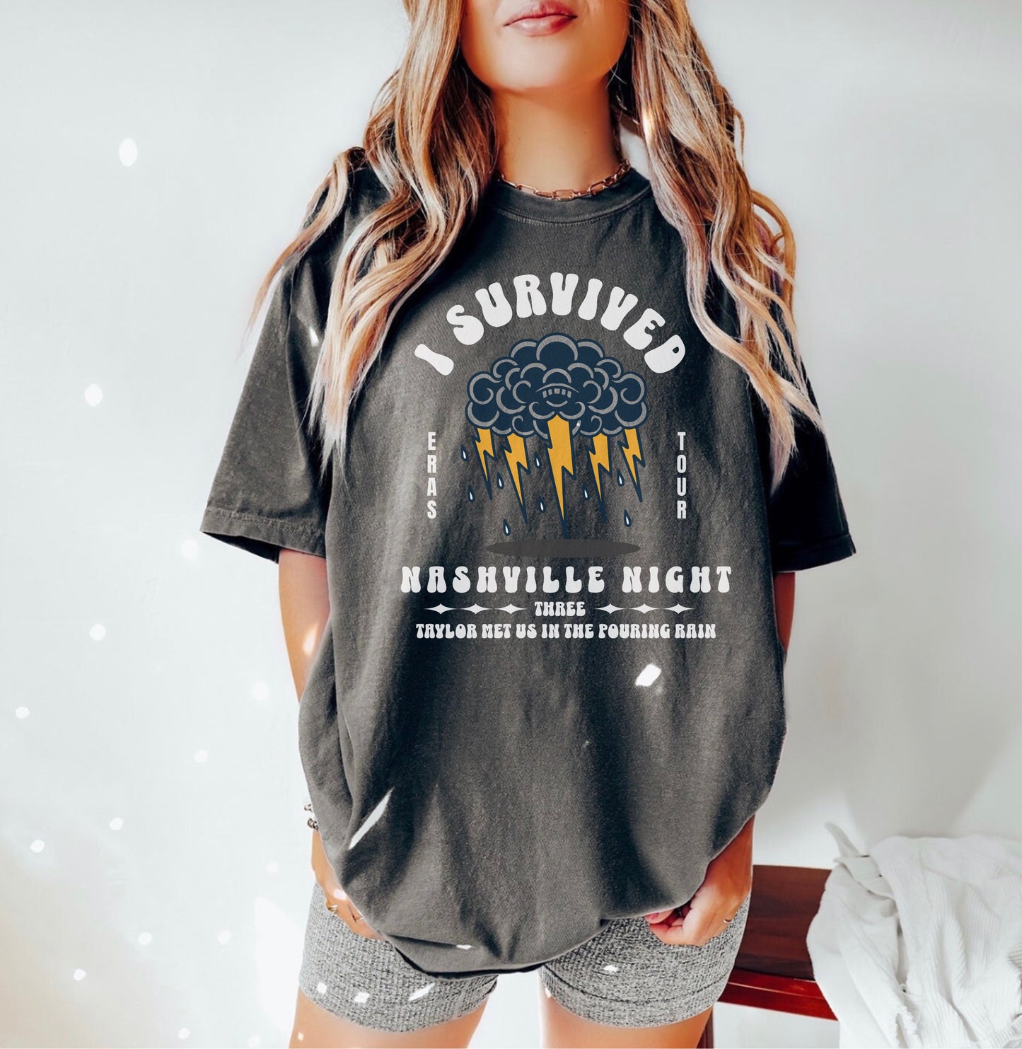 I Survived Nashville Night Three Comfort Colors Tee