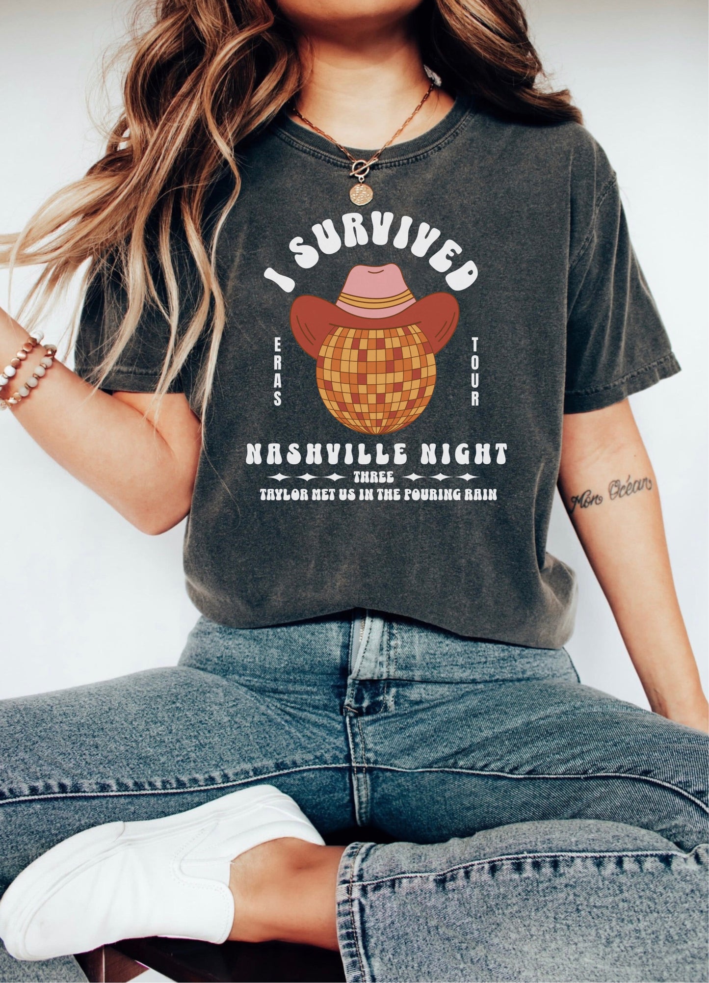 I Survived Nashville Night Three Comfort Colors Tee