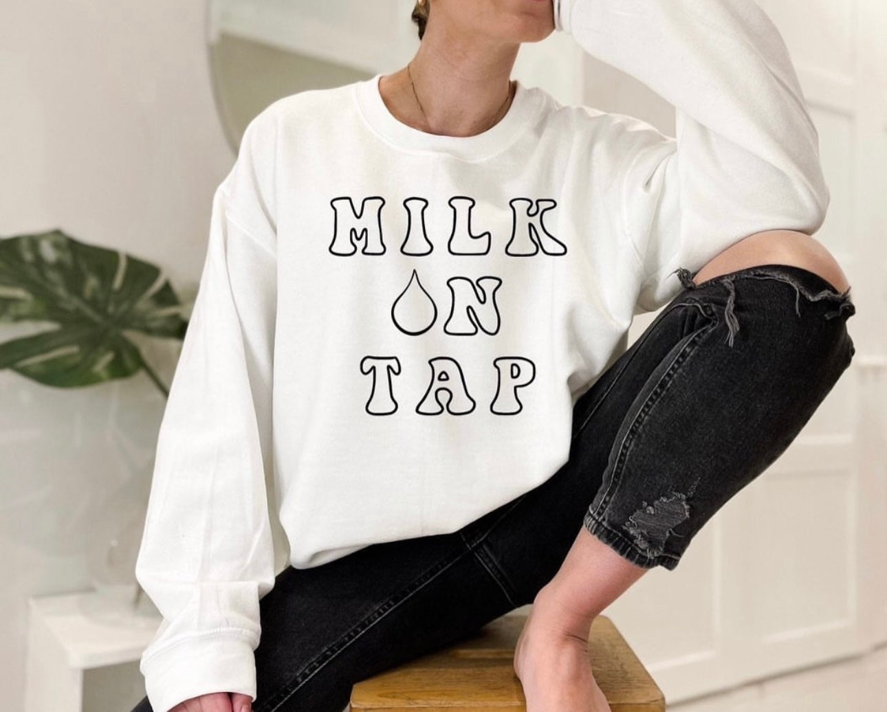 Milk On Tap Breastfeeding Crewneck