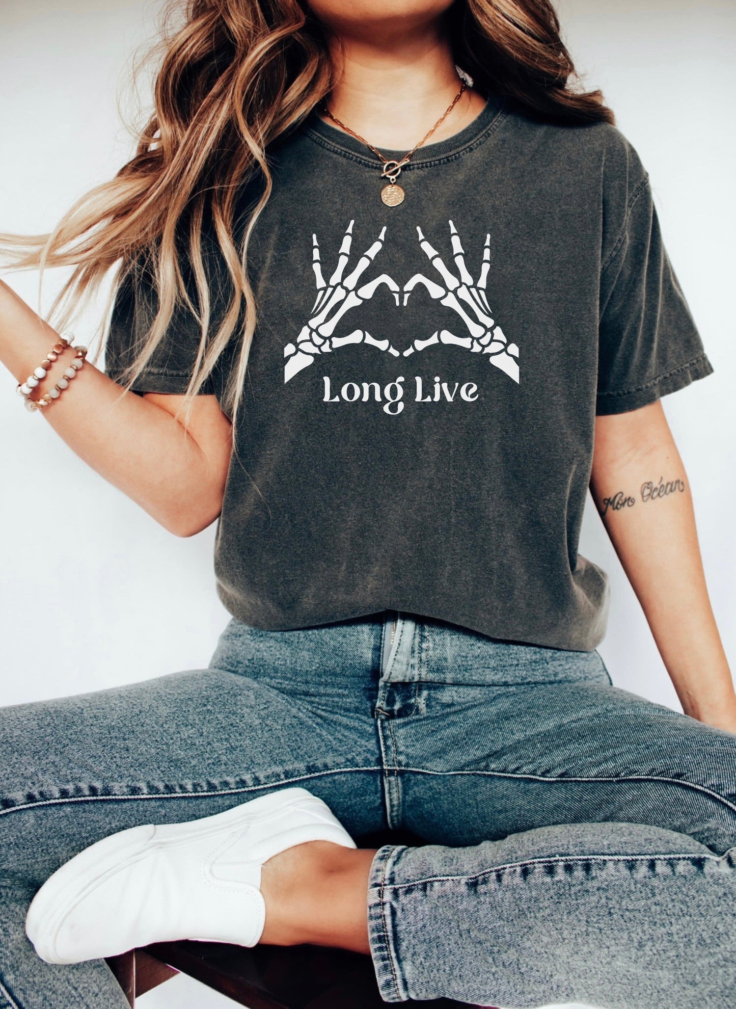 Heart Hands Long Live Comfort Colors Tee