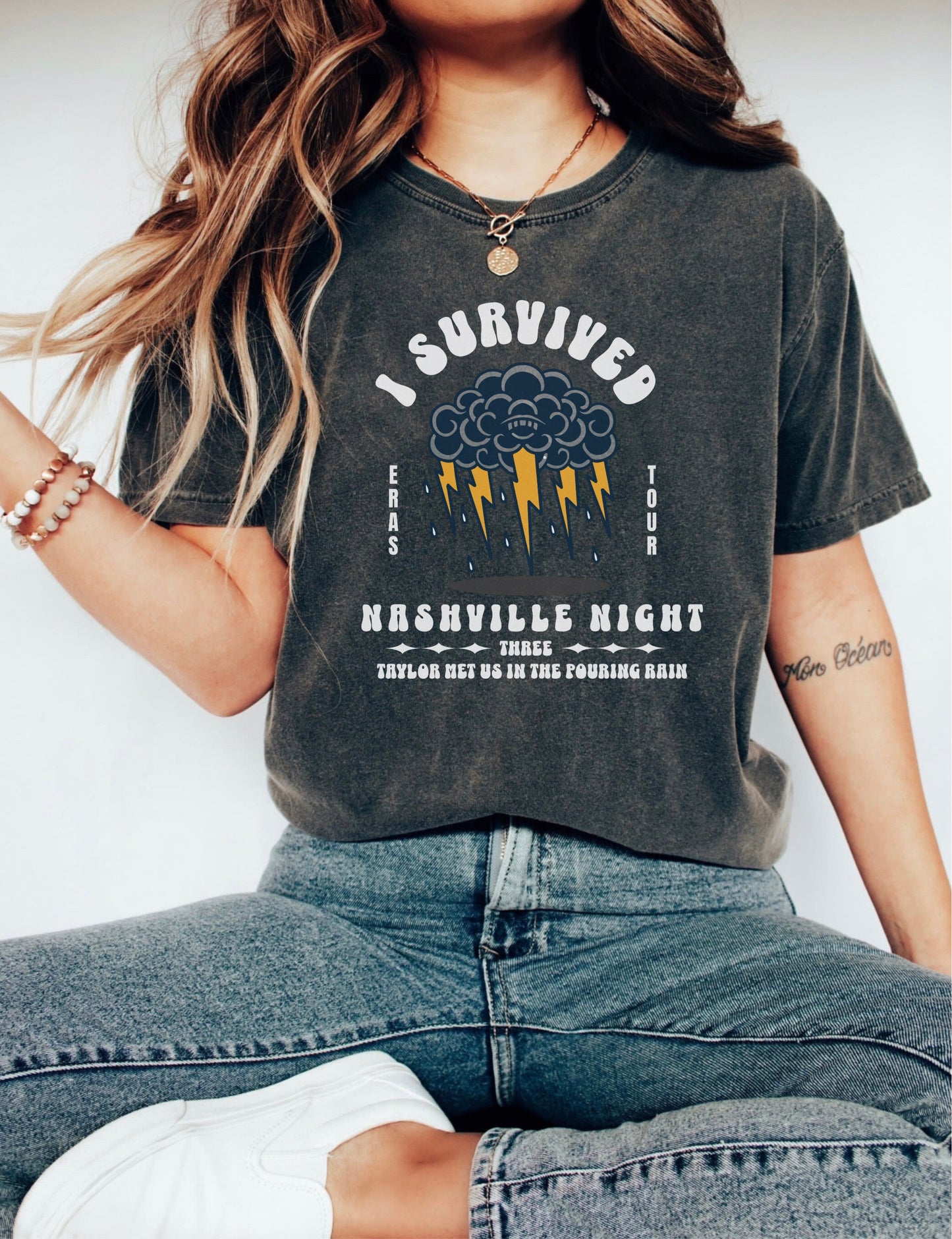 I Survived Nashville Night Three Comfort Colors Tee