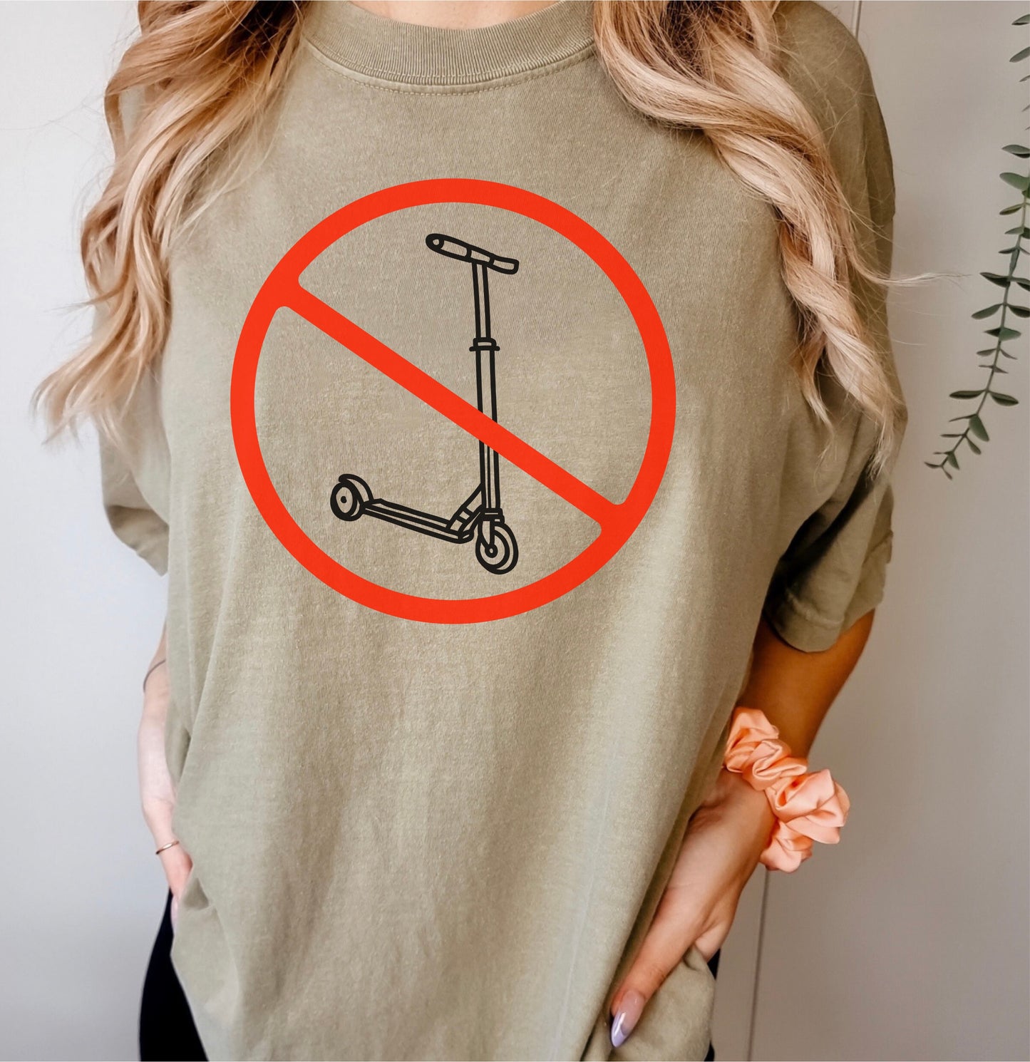 Funny No Scooters Comfort Colors Tee