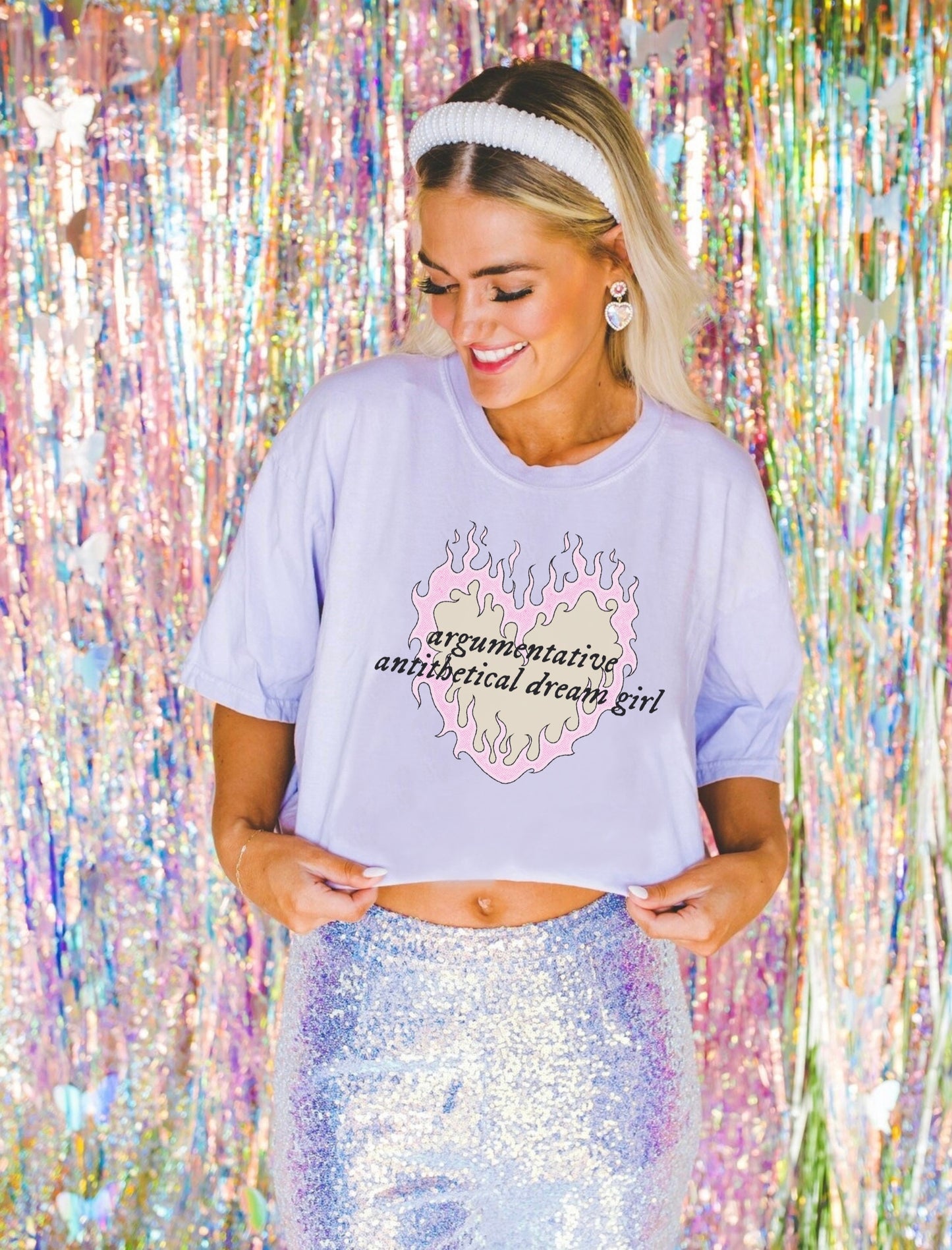 Burning Heart Argumentative Antithetical Dream Girl Comfort Colors Tee