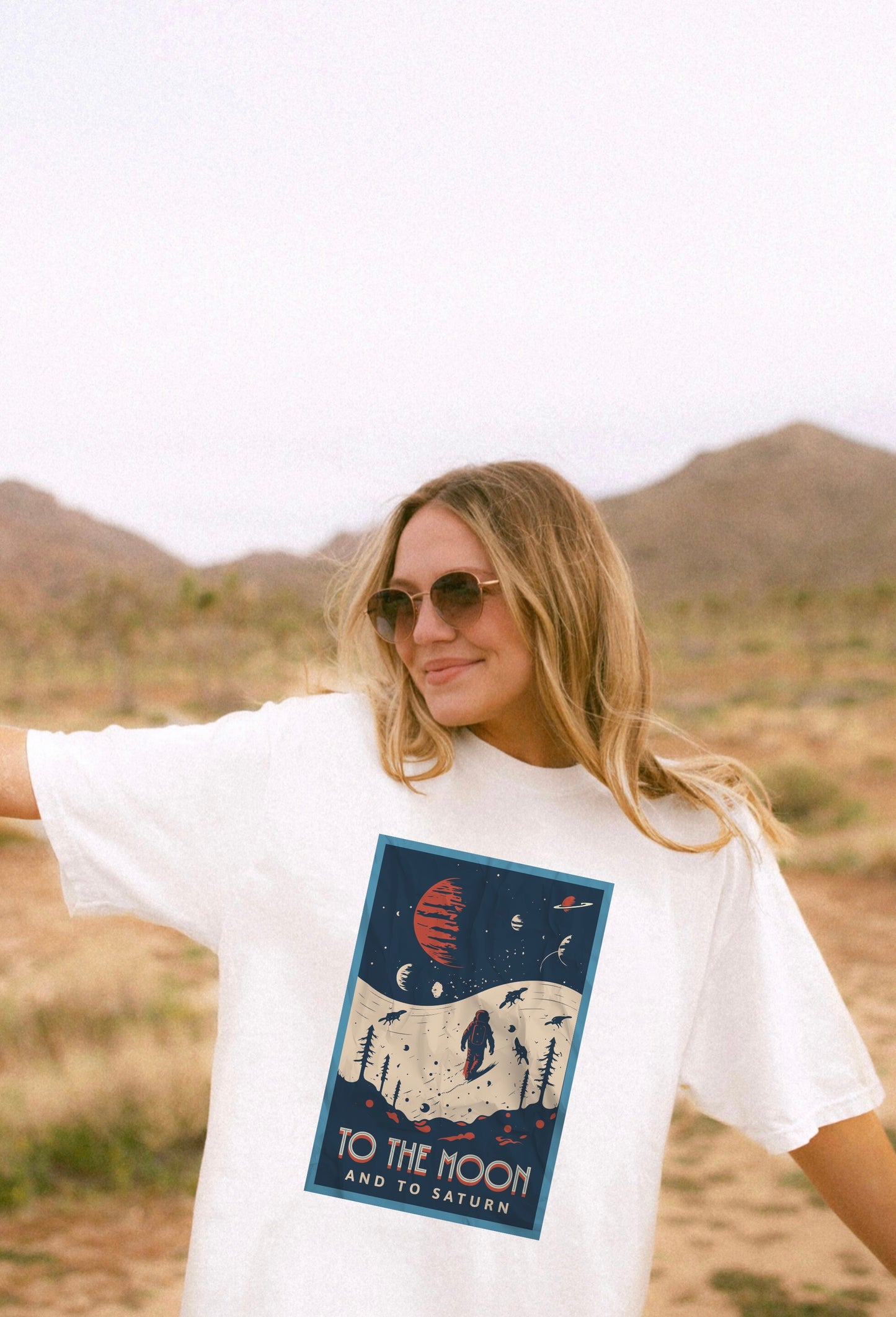 To The Moon And To Saturn Comfort Colors Tee