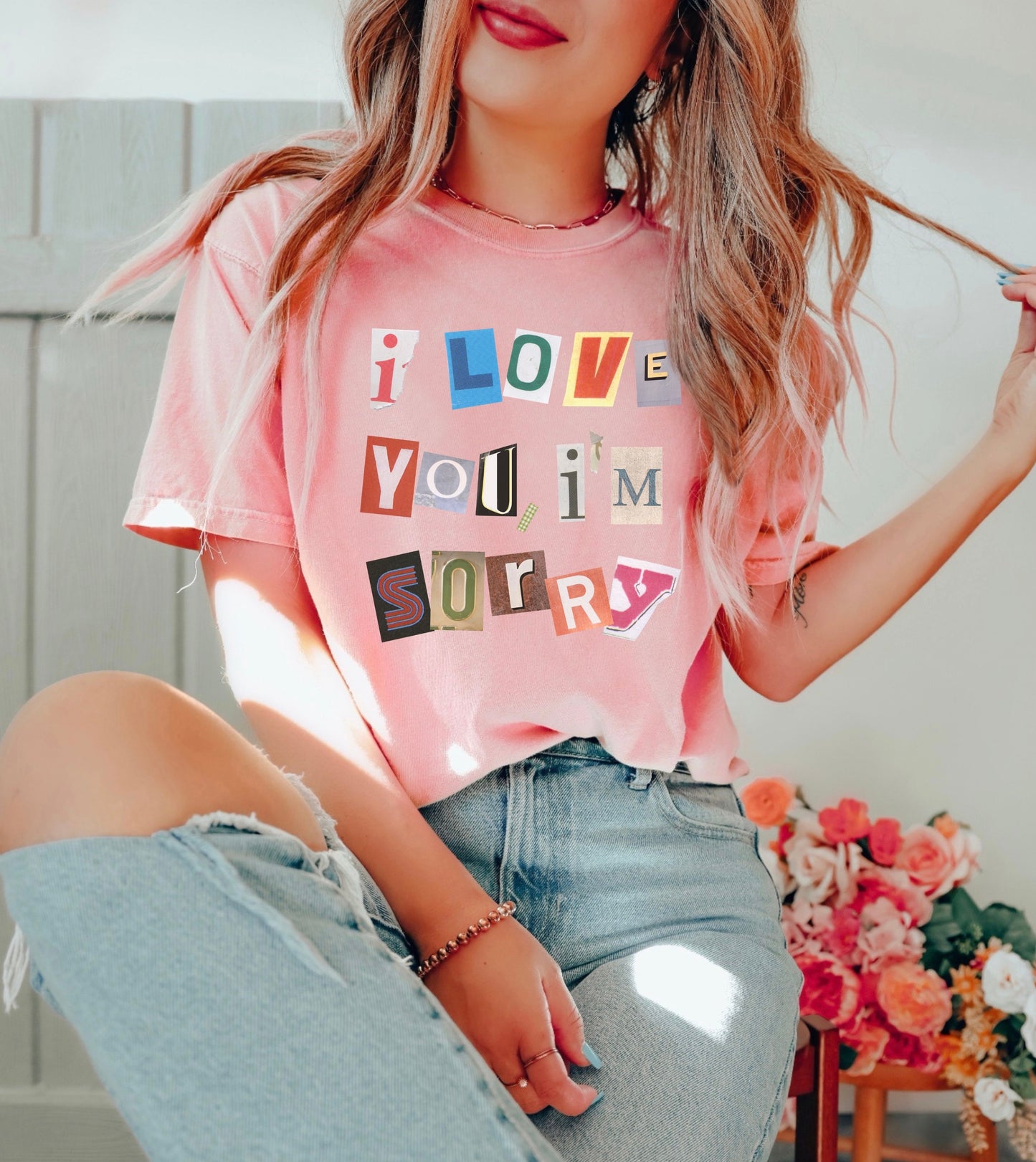 Love You I’m Sorry Scrapbook Comfort Colors Tee