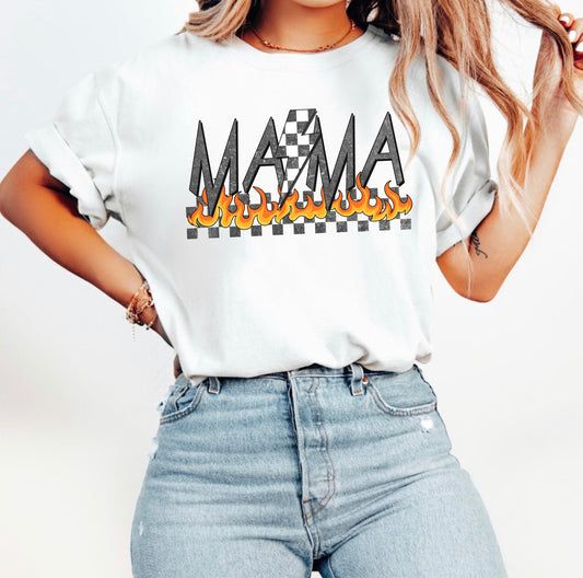 Comfort Colors Mama Shirt, Checkered Mama Tee, Trendy Mom Tshirt, Gift For Mom, Pregnancy Announcement, Grunge Mom, Mama Era, Motherhood