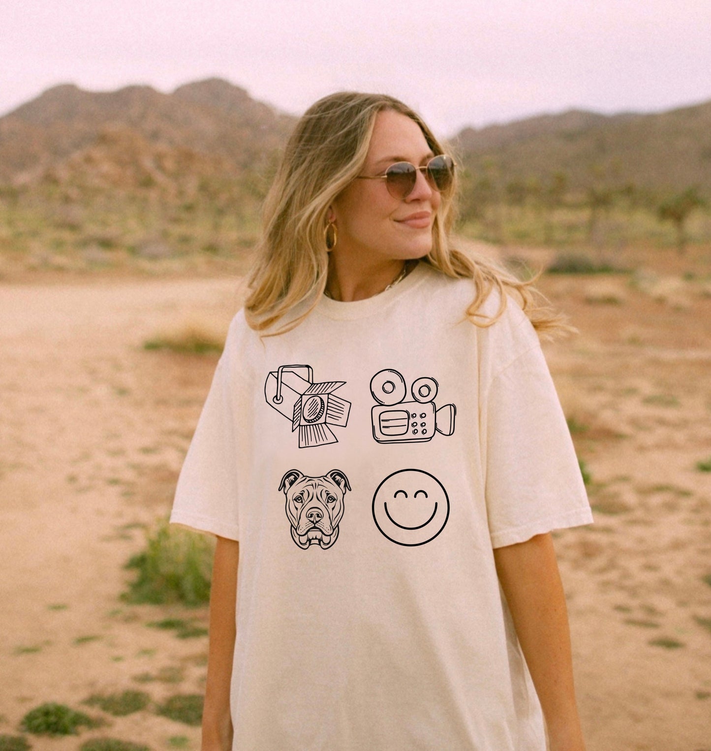 Lights Camera Bitch Smile Comfort Colors Shirt