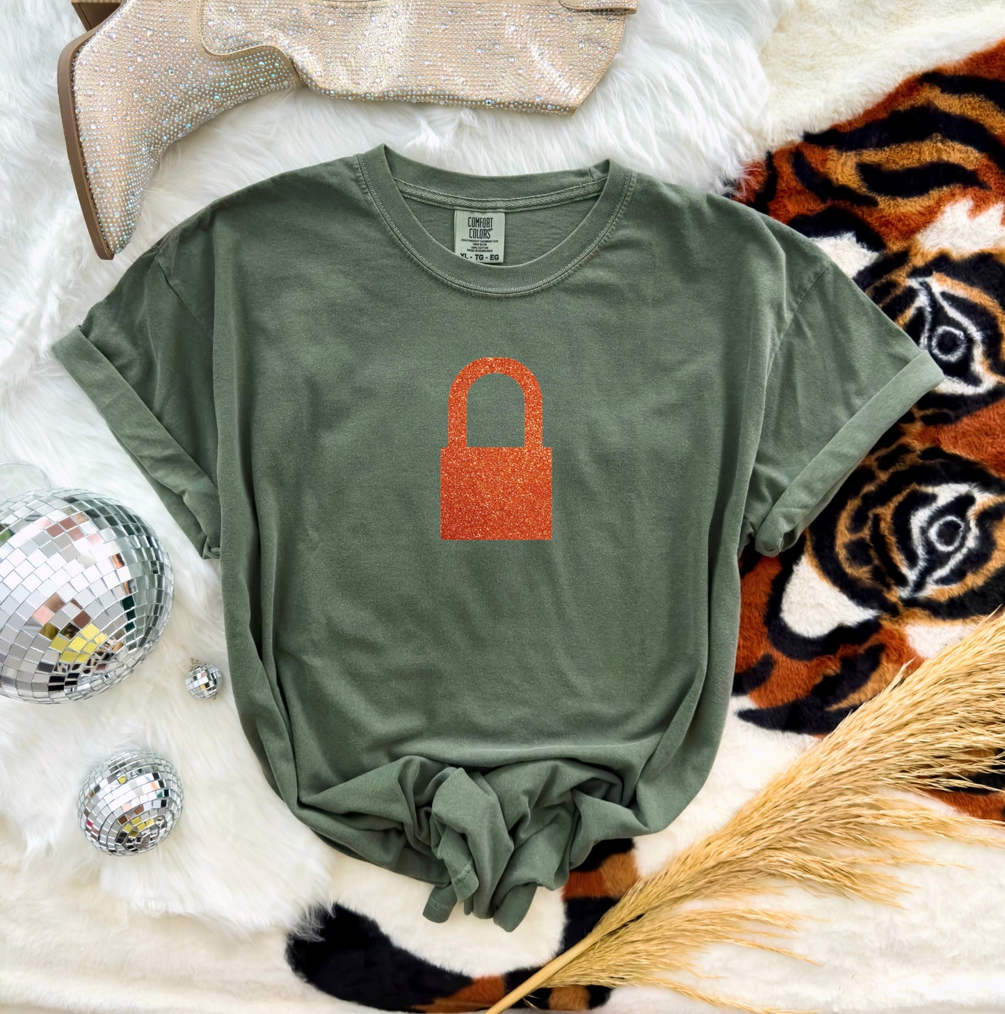 Life Of A Showgirl Lock Comfort Colors Tee