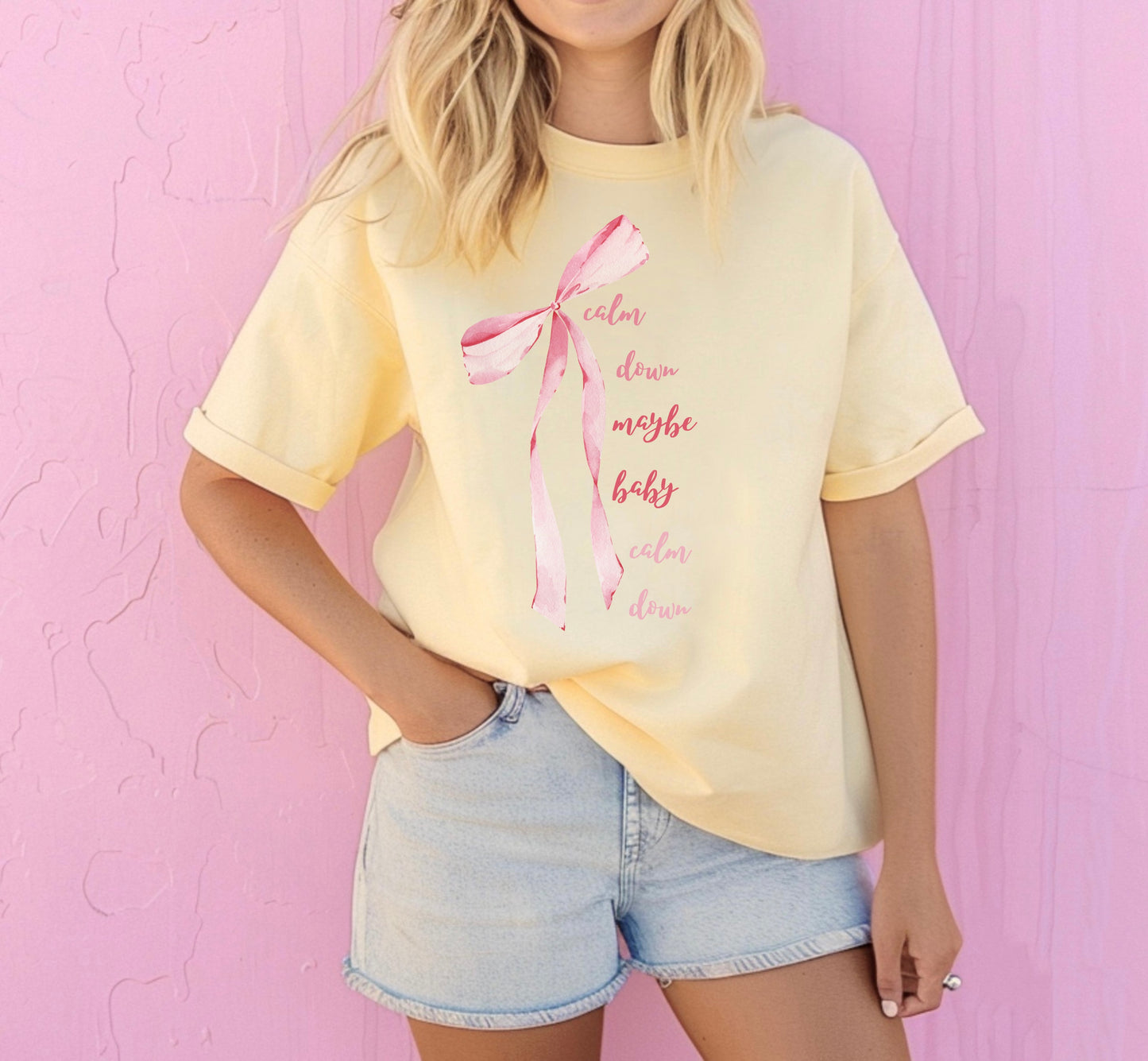 Calm Down Maybe Baby Comfort Colors Tee