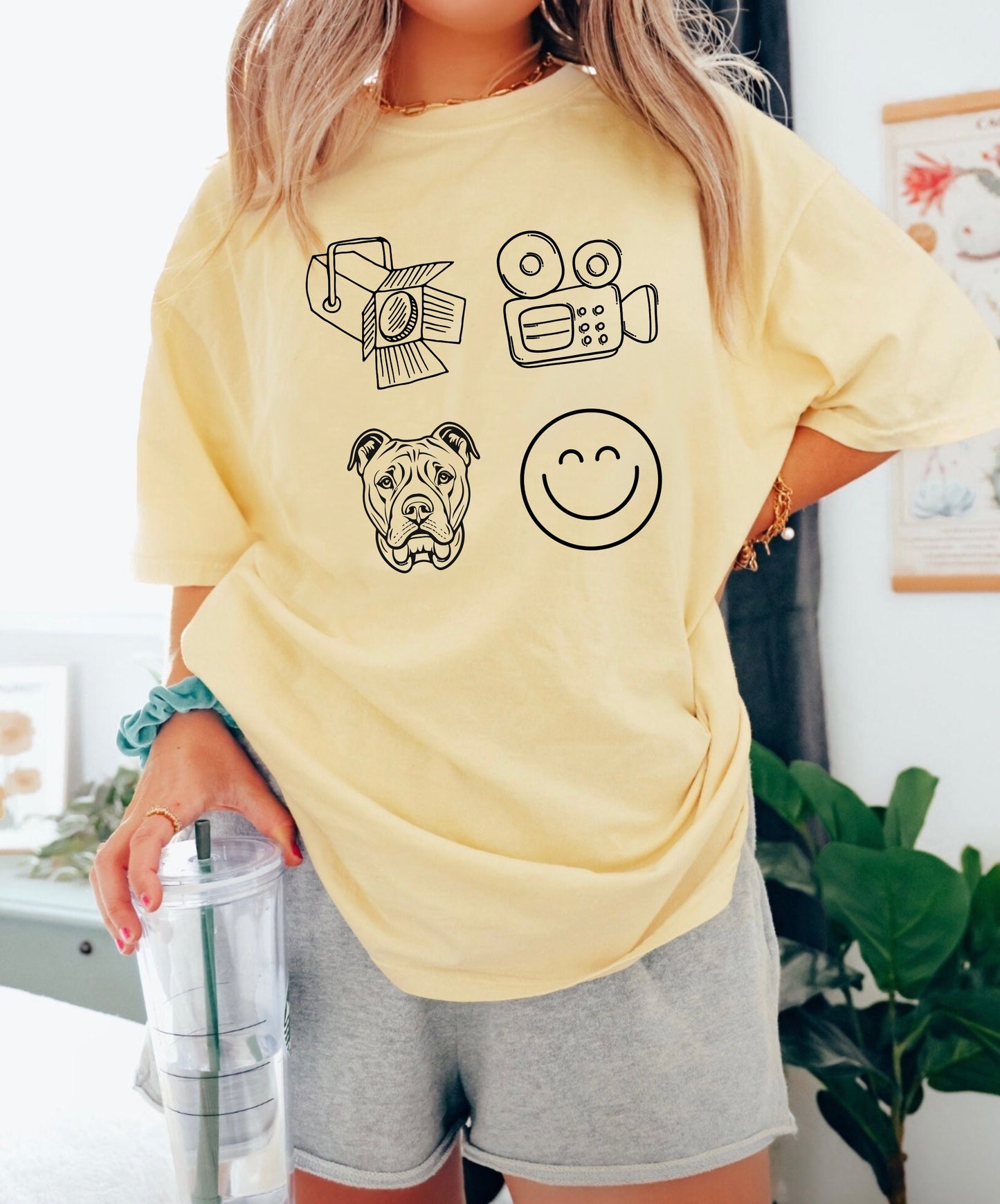 Lights Camera Bitch Smile Comfort Colors Shirt